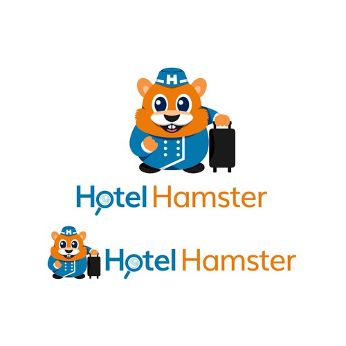 Fun mascot logo for a hotel comparison site