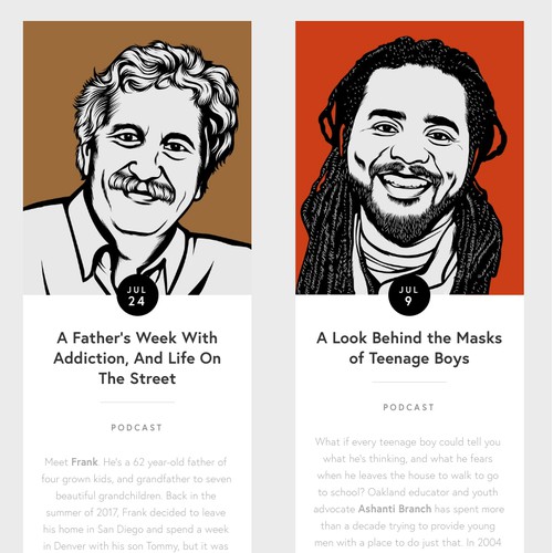 site design for fatherhood-centric podcast