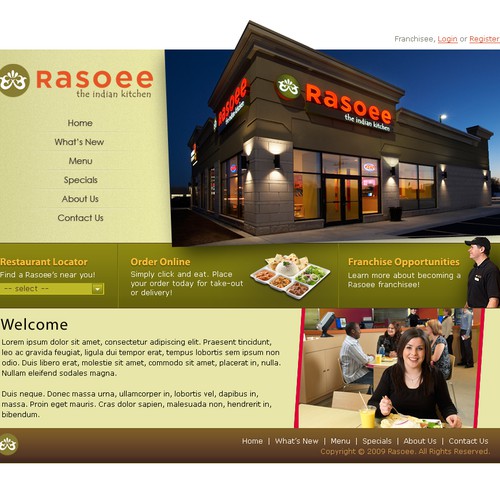 Rasoee Restaurant Website