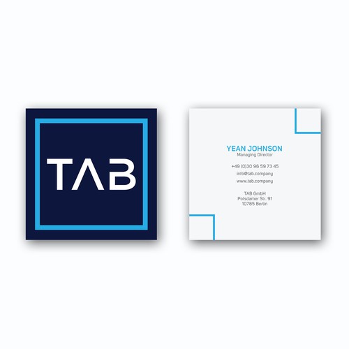 Square Business card for a Business & Consulting Company 