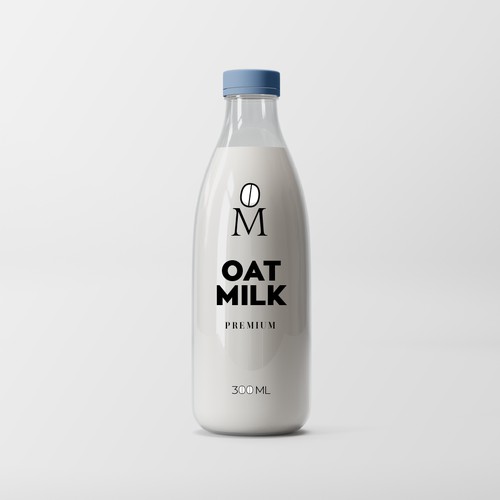 OM Oat Milk Bottle Label Concept