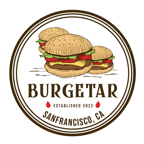 Burger shop logo design