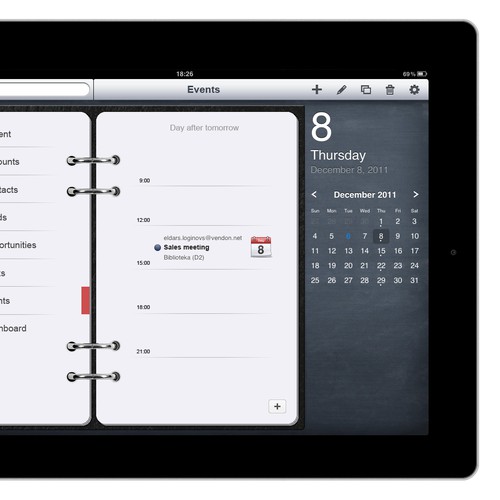 Modern and elegant UI design for sales/market iPad app