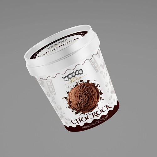 Product packaging for ice cream brand