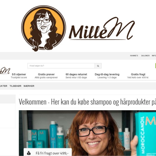 Create a Character-logo to a scandinavian hairdresser e-commerce site!