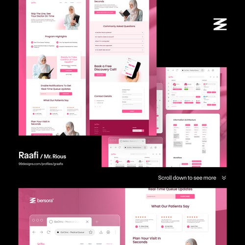 GoClinic Medical Queue Website and App Design