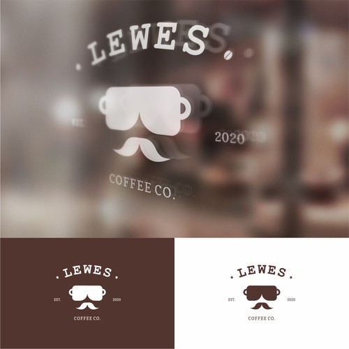 classic logo for LEWES COFFEE CO.