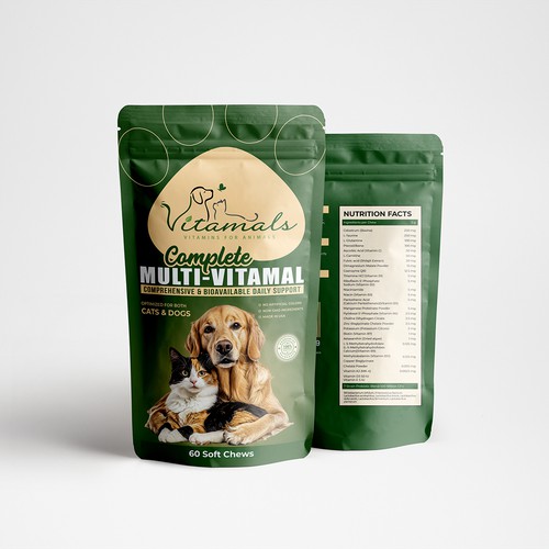 Modern & Elegant Pet Supplement Pouch Design