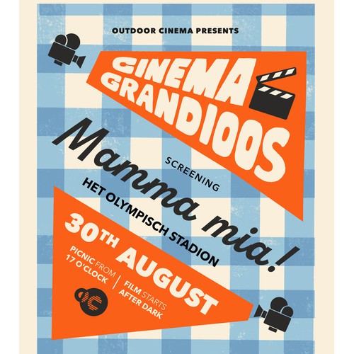 Outdoor cinema event poster