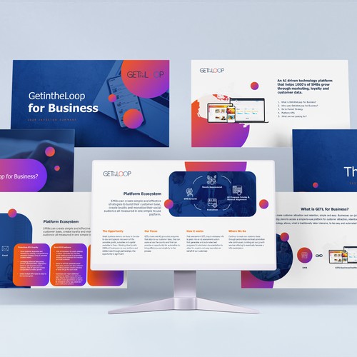 Presentation design for marketing company