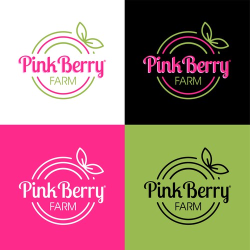 Pink Berry Farm Logo Design