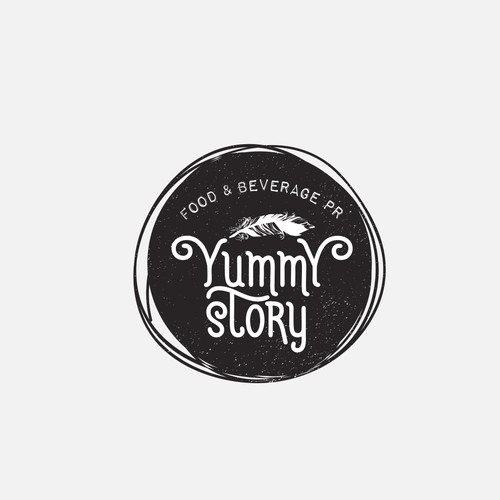 Black and white logo for food and beverage blog