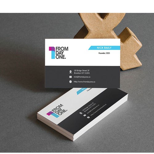 Business Card with white background 