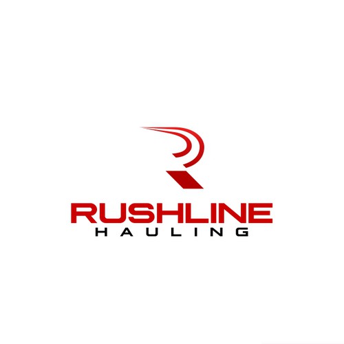 Rushline Hauling logo design
