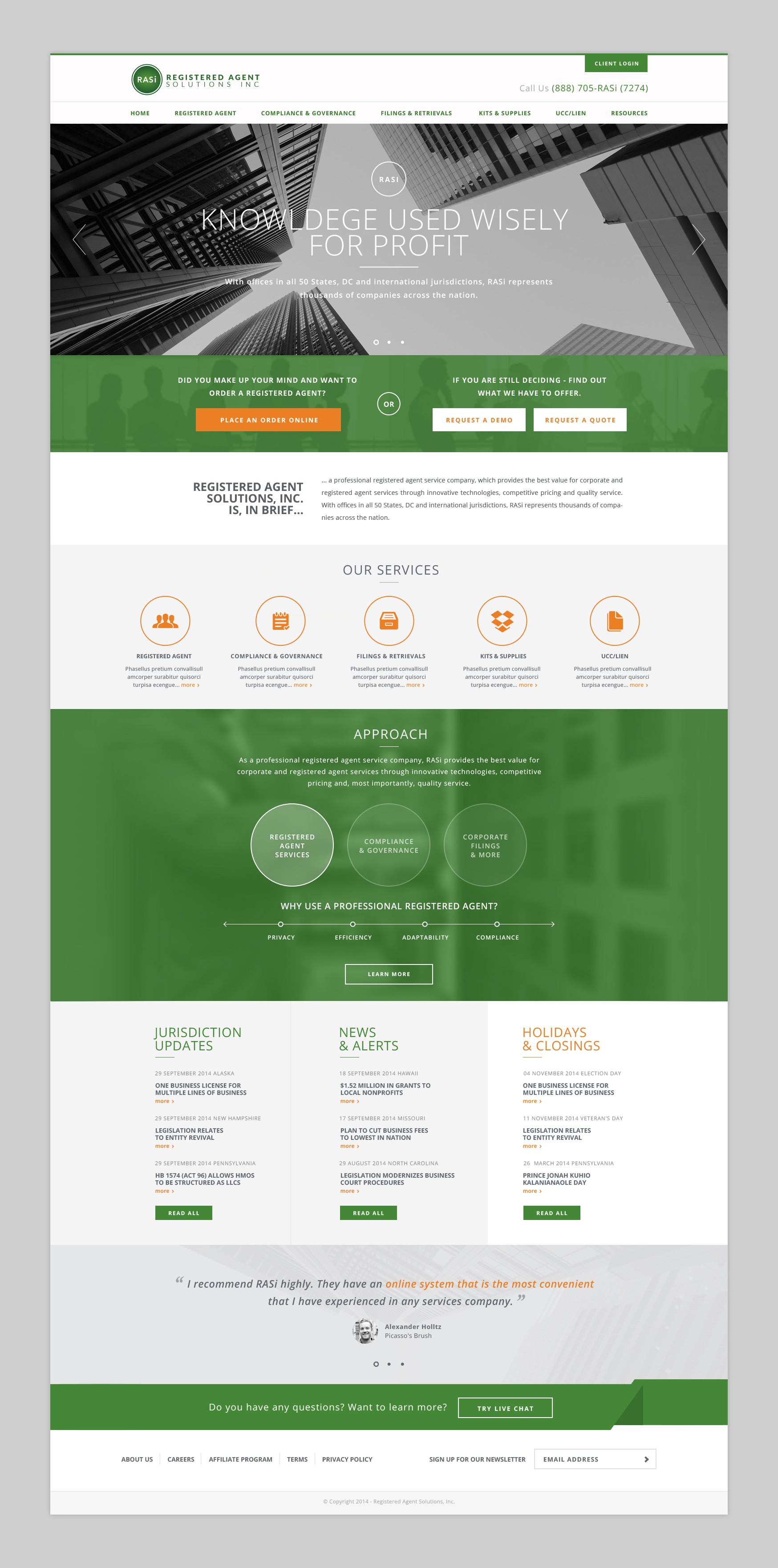 Create a fresh and clean update to existing website.