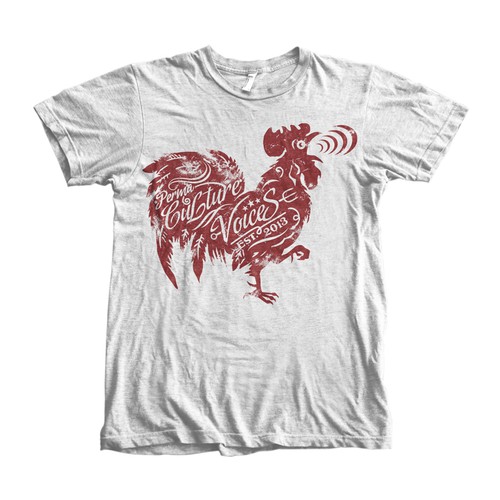 Create a Mad Rooster Shirt with Tattoo, Hand Drawn Style