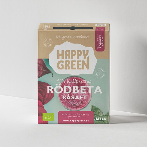 packaging design for organic beetroot juice