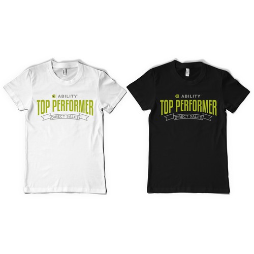 Create a Top Performer t-shirt design for the ABILITY Sales Team