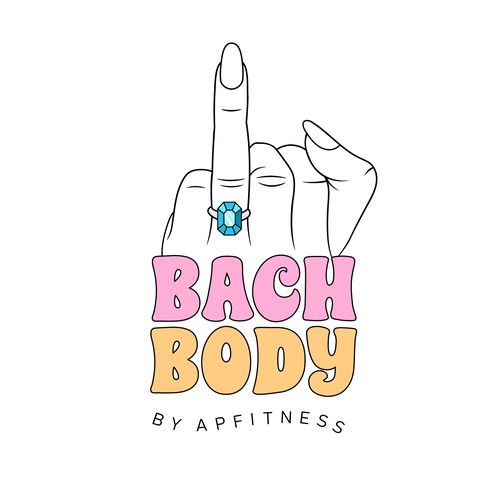 Feminine, bold and Fun logo for Bach Body Traveling Fitness Class