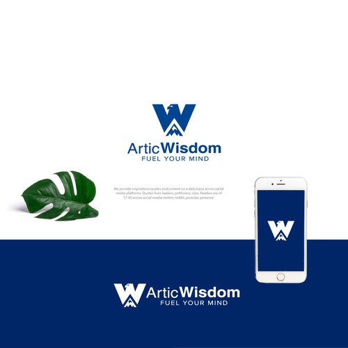 Mountain Bird Logo Design for Artic Wisdom.