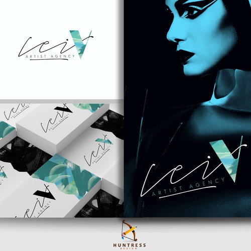 Artistic logo design for Lei V Artist Agency