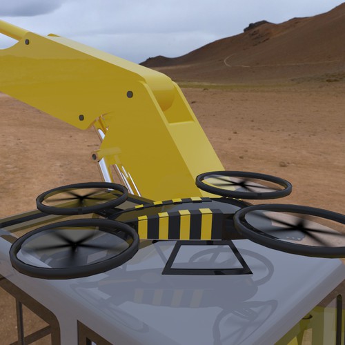 Create a concept design for an industrial drone / quadcopter