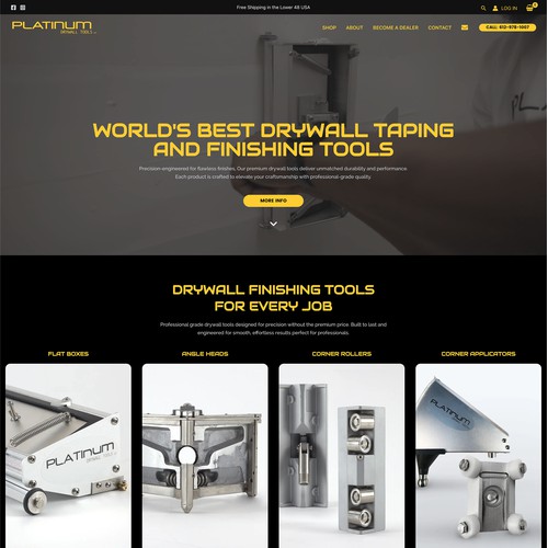Platinum Dry Wall Tools Wordpress website