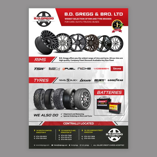 Rim and tyre business flyer