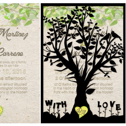 rustic weeding invitation