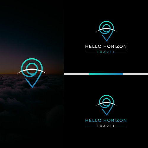 Beautiful logo concept for Hello Horizon Travel