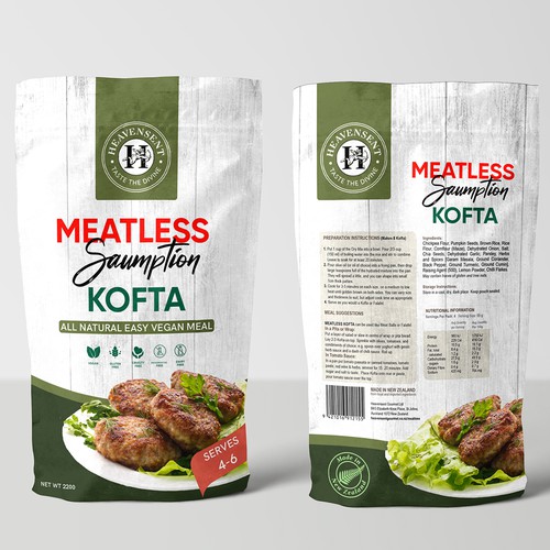 Meatless Pouches for Vegan Food Packing