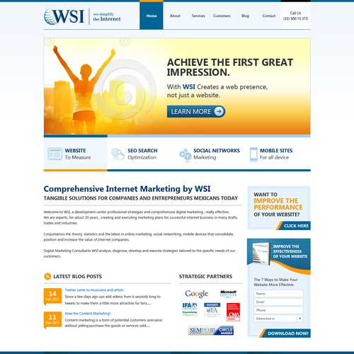 WSI We Simplify the internet needs a new website design