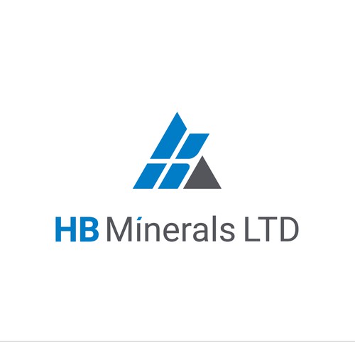 A simple and modern logo to represent a company of minerals and aggregates.