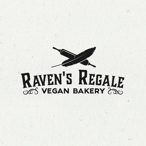 Aesthetic and elegance logo for vegan bakery.