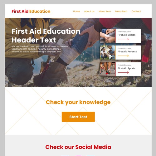Website design for First Aid Education