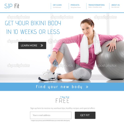 Web page design for SJP Fit