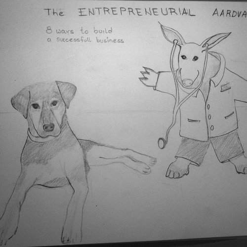 Ruby and Aardvark on a vet-book cover