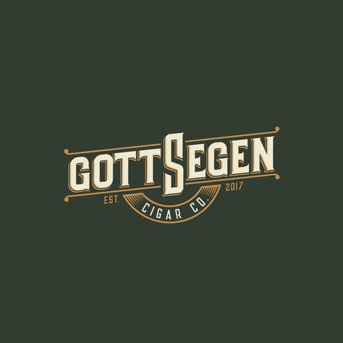 Logo mixing 1900's aesthetic with modern design