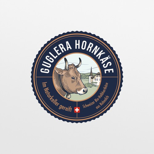 Logo for Guglera Hornkase, a Swiss cheese manufacturer