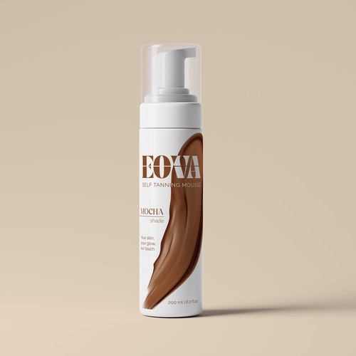 Concept for Label of a Luxurious Tanning Mousse for Women