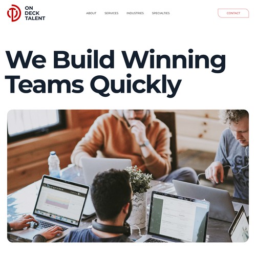 Trendy website for On Deck Talent
