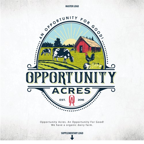 Bold Logo for organic dairy farm