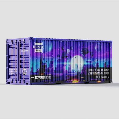 Wrapping design 02 for Space themed Escape Room