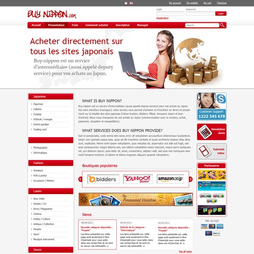 Webdesign for Buy Nippon