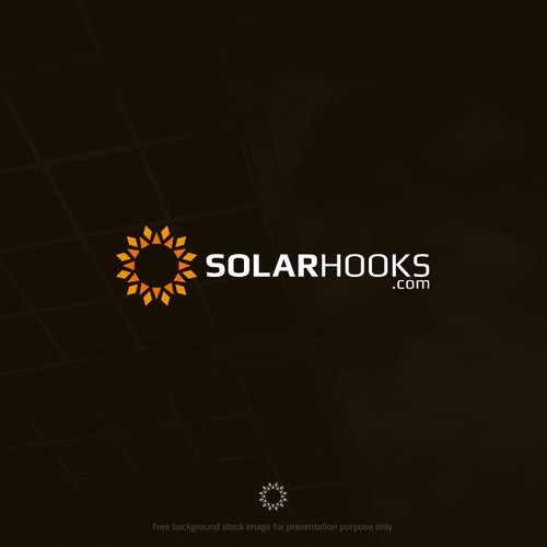 Modern geometric Sun logo