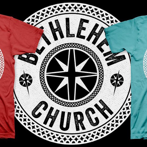 Create a unique, edgy, t-shirt for a modern church.