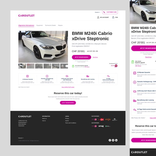 Caroutlet - Website Design