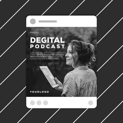 Digital Marketing Social Media Podcast Cover Template