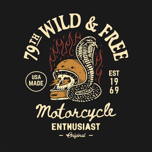 wild & free custom motorcycle