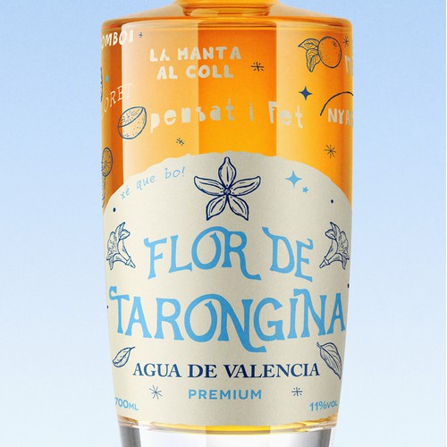 Agua de Valencia Cocktail Label